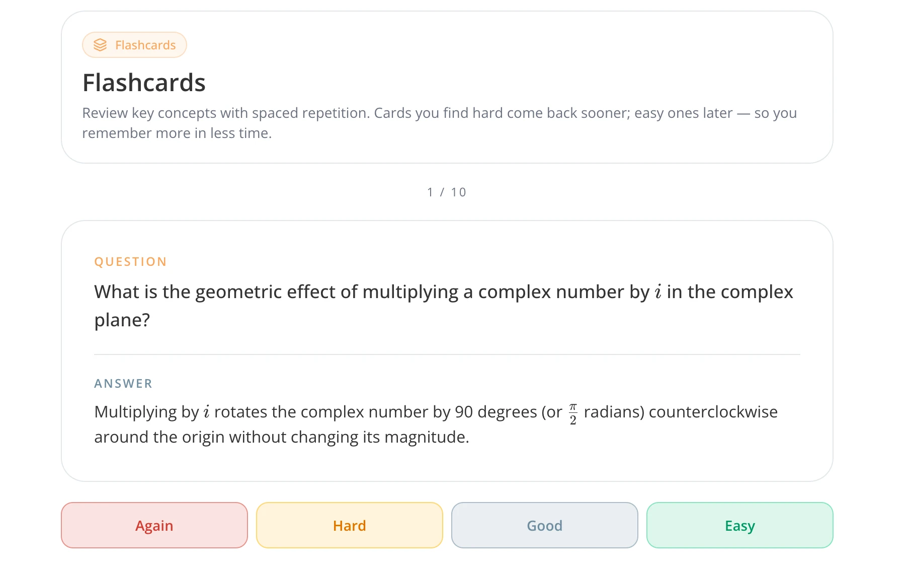 Flashcards with FSRS