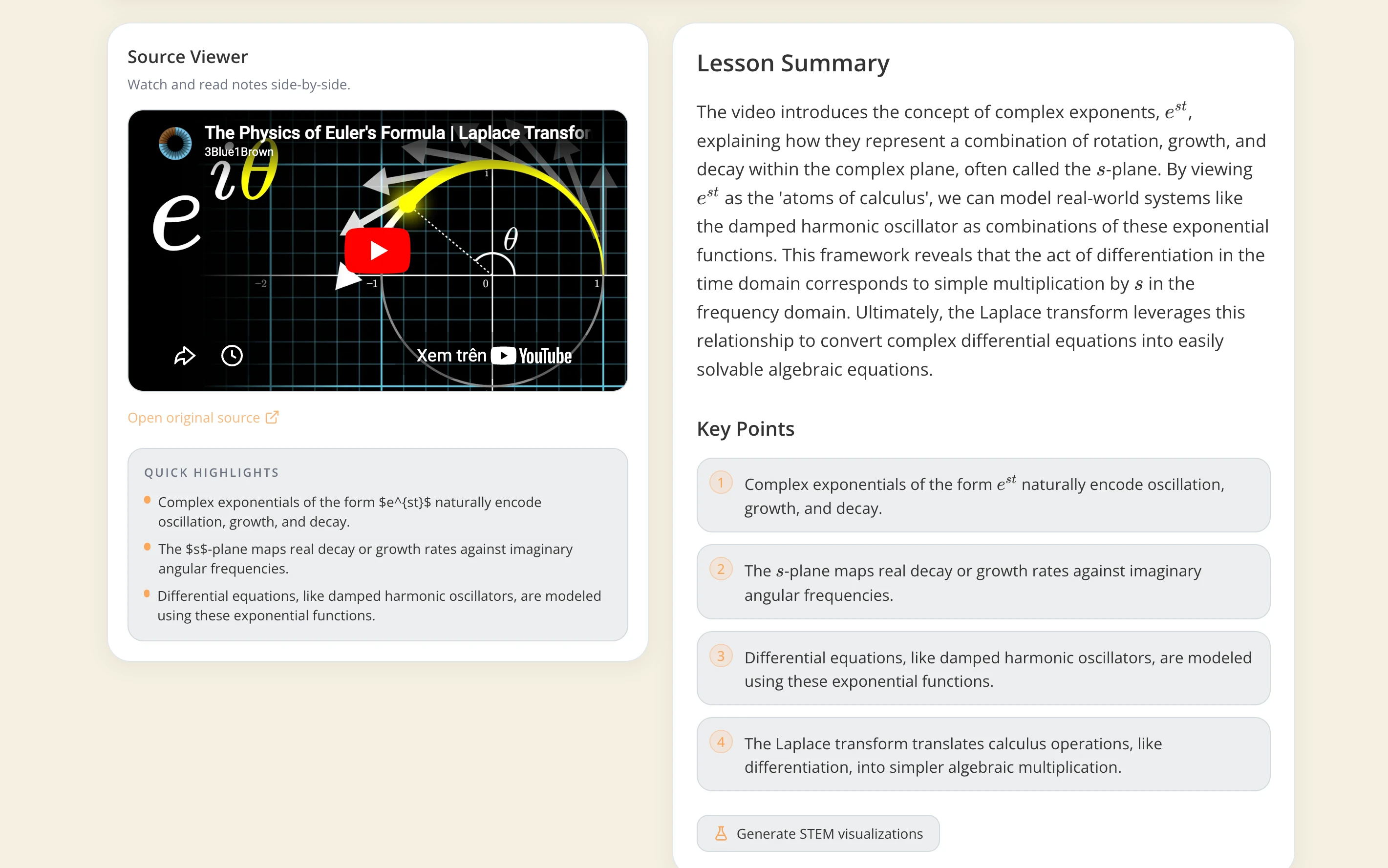 Summary passage + key points